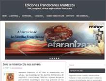 Tablet Screenshot of edicionesfranciscanasarantzazu.com